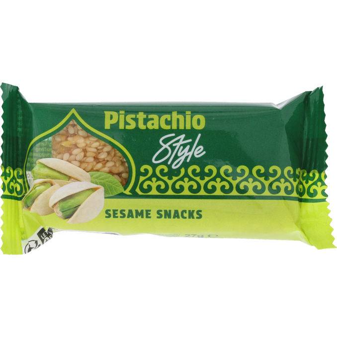 Natural Sesamkiks m. Pistacienødder 27 g