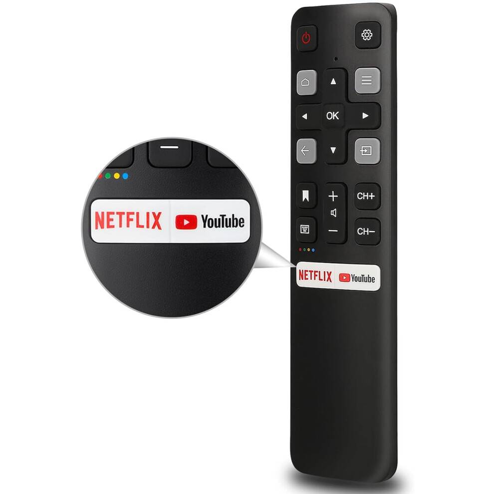 TCL TV-erstatningsfjernbetjening til Android 4K UHD Smart