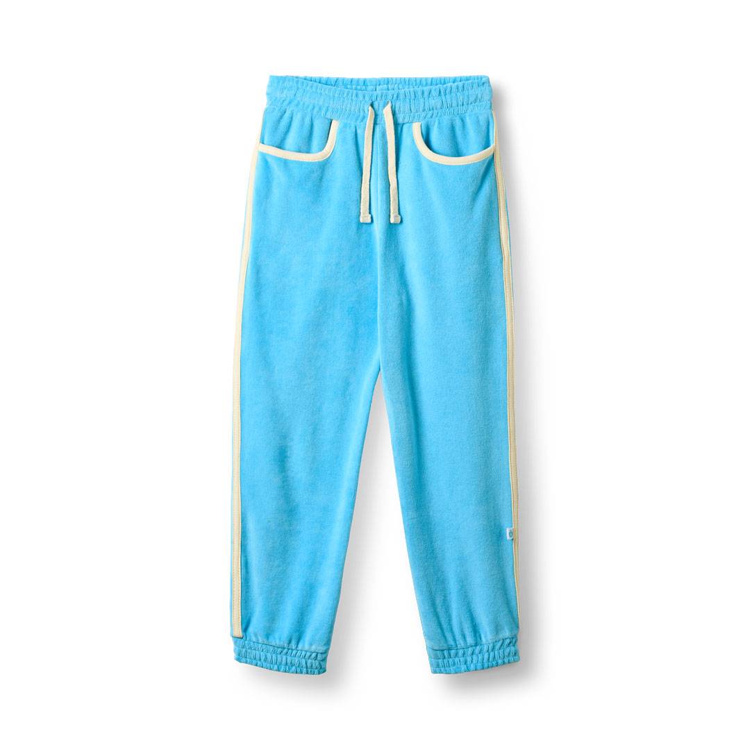 Yapeen velourbukser - Pool blue / 5-6