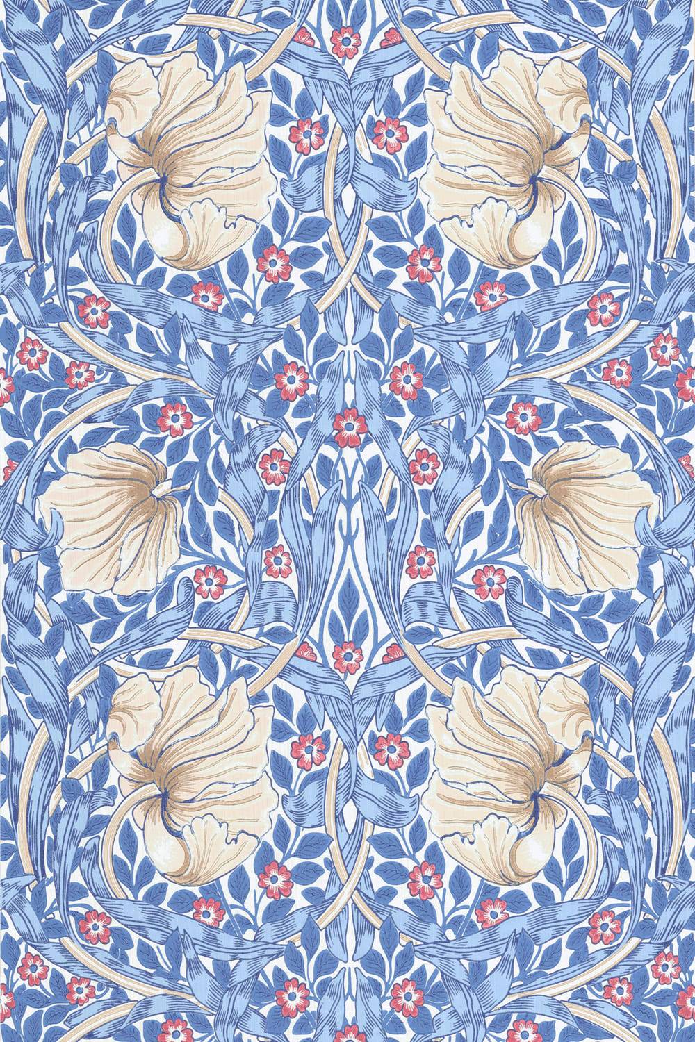 Tapet Pimpernel Woad från William Morris & Co