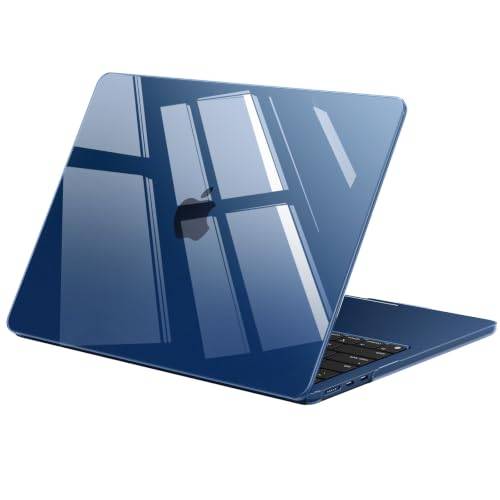 EooCoo Fodral Kompatibel med MacBook Air 13 tum M5-M2 Kristall Midnatt