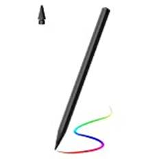 MEKO iPad Stylus-penna med PalmRejection, lutningsfunktion och magnetisk laddningskabel, magnetisk penna för iPad 2018–2021 iPad Pro/iPad/iPad Mini/iPad Air (svart)