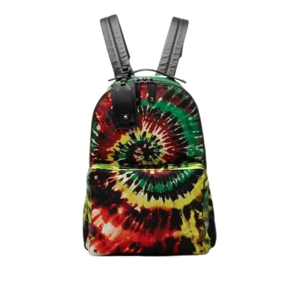 Valentino Vintage Pre-owned Garavani Nylon Leather Backpack - Vintage - unisex - Flerfarvet - ONE SIZE - Nylon