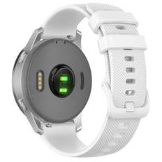 Urrem til Garmin Vivoactive 4S - Silikone - 18 mm - Hvid