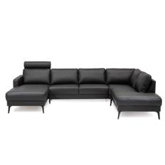 Hjort Knudsen - Napoli u-sofa - madras læder