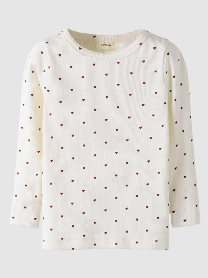 Lil Atelier Gago - Slim Shirt NOOS - Coconut Milk Heart.