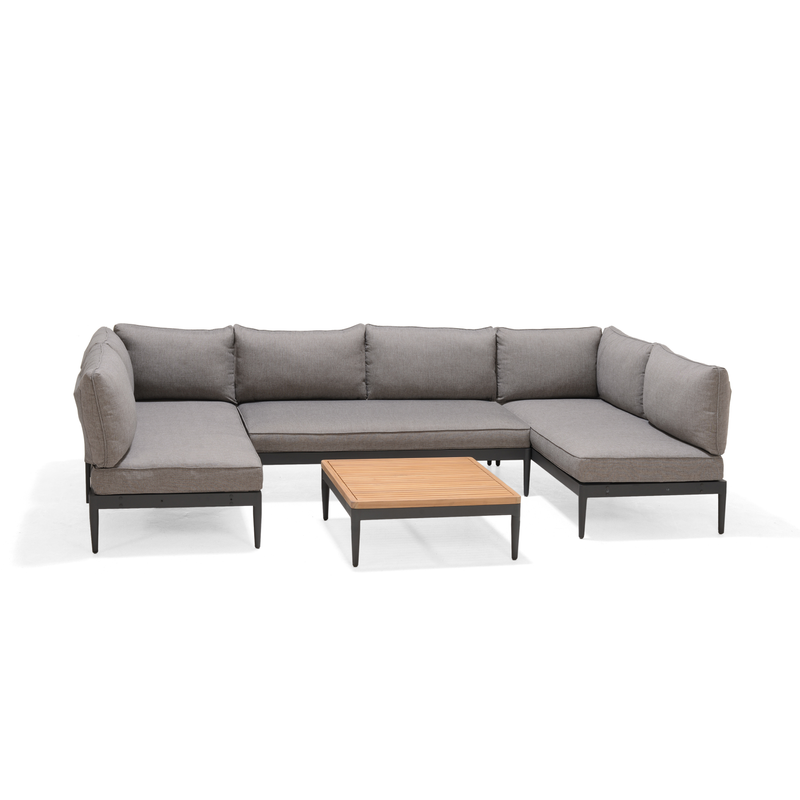 Utomhusset TOPAZ U-set 1: vänster/höger 2-sitssoffa x 3 + soffbord 73 cm Lifestyle Garden
