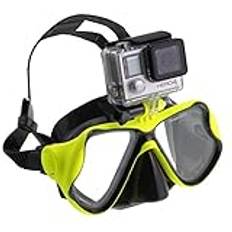 Navitech limegrön dykdykmask med montering kompatibel med IMMERSE 360 ACTION CAMERA