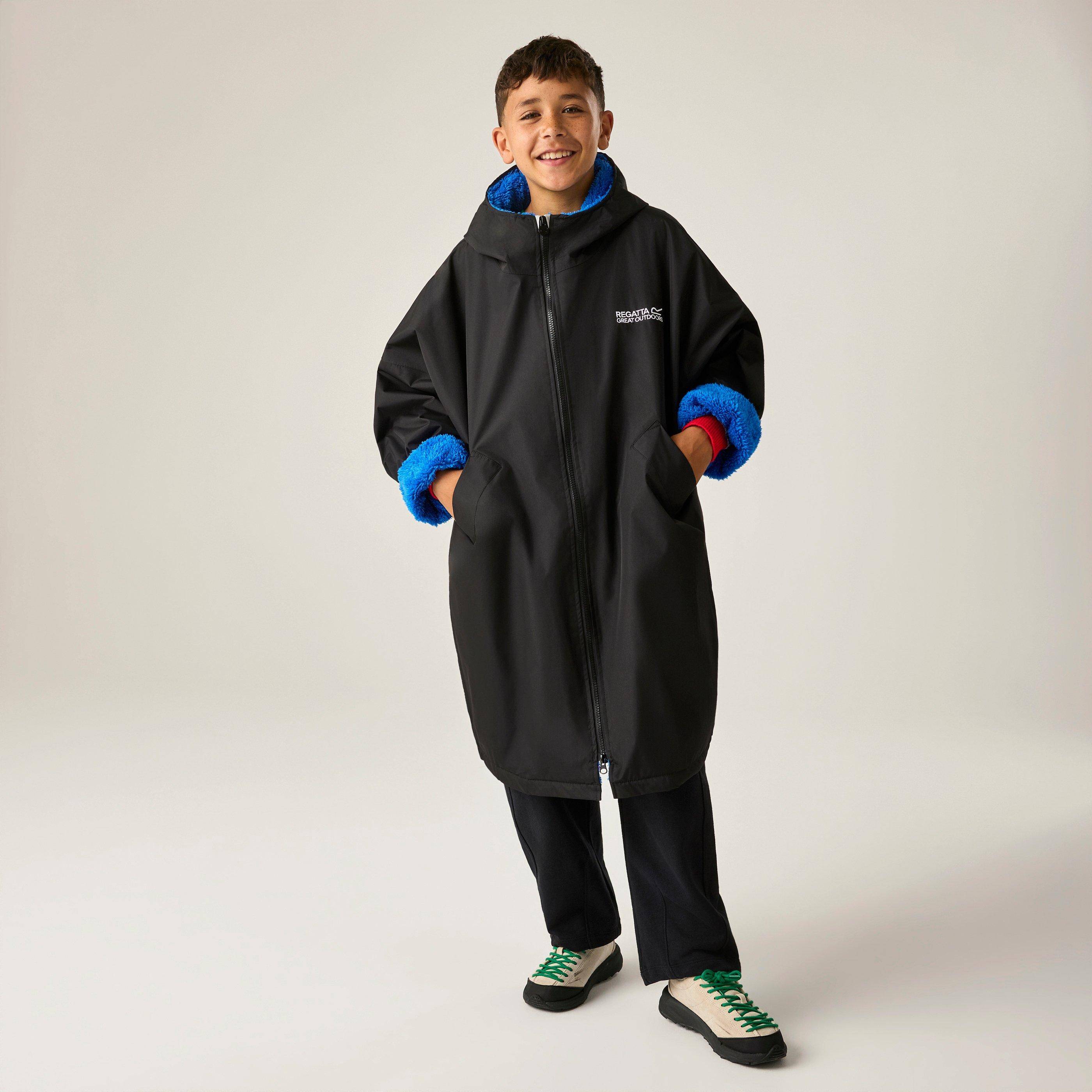 Regatta Unisex Kids Fleece Lined Oversized Fit Waterproof Robe