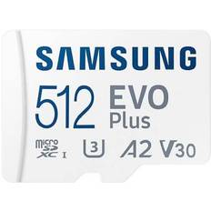 Micro Secure Digital SDXC 512 GB Samsung EVO Plus, 130/130 MB/sek, Class 10, UHS-I V30, U3, A2