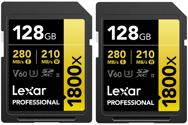 Lexar SDXC Pro 1800x U3 UHS-II R280/W210 (V60) 128GB - 2pack