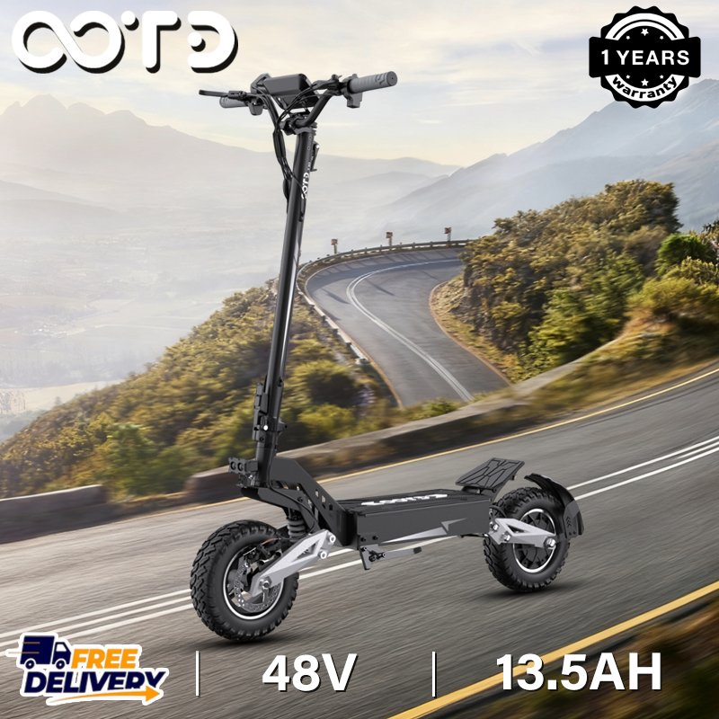 OOTD T10 Fold E-Scooter 48V13.5AH Lithium Battery LED Display Electric Scooter 11-inch Tires Scooters Electric
