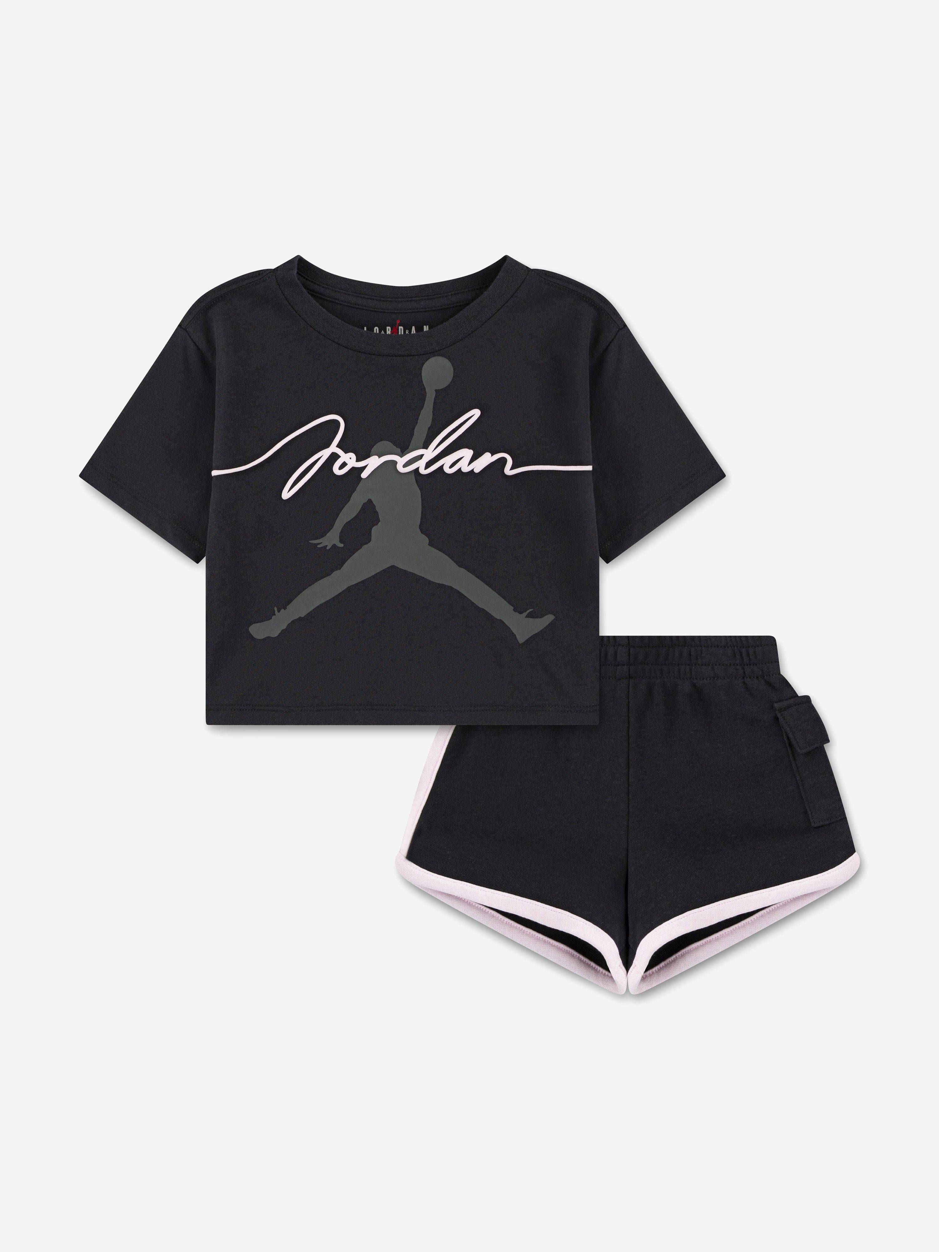 Jordan Girls Hidden In Plain Sight Short Set in Black - Black / 18 Mths (18 Mths)