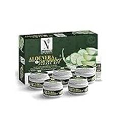 NUTRIGLOW Natural's Aloe Vera & Cucumber Facial Kit for Radiant Skin, Replenish Moisture, Cleanse Pores, Calms Skin, Anti Aging 250gm + 10ml