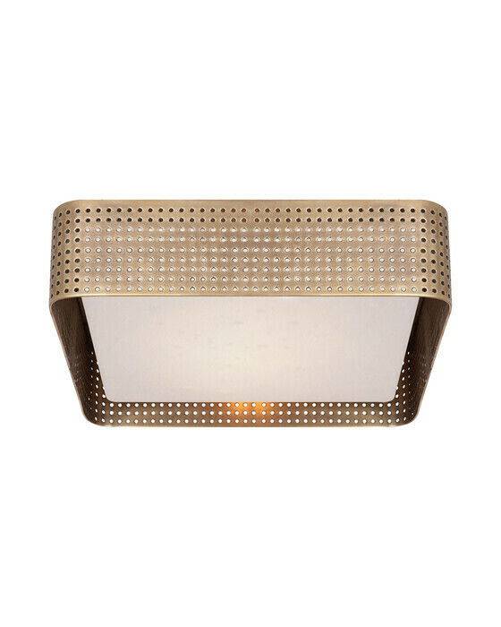 Precision Large Square Flush Mount Antique-Burnished Brass