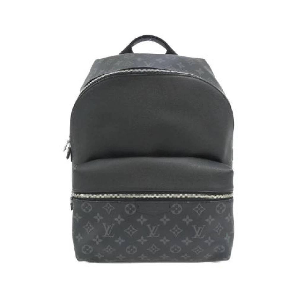 Louis Vuitton Vintage Pre-owned Taiga Rama Discovery Coated Canvas Calf Backpack - Vintage - Dame - Sort - ONE SIZE - Uld