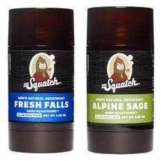 Dr. Squatch Men's Natural deodorant – aluminiumfri deodorant – alpin salvia + färskt fall (78,4 ml, 2-pack)