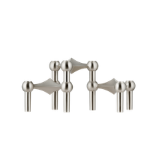 3-pak Lysestage, Brushed Chrome