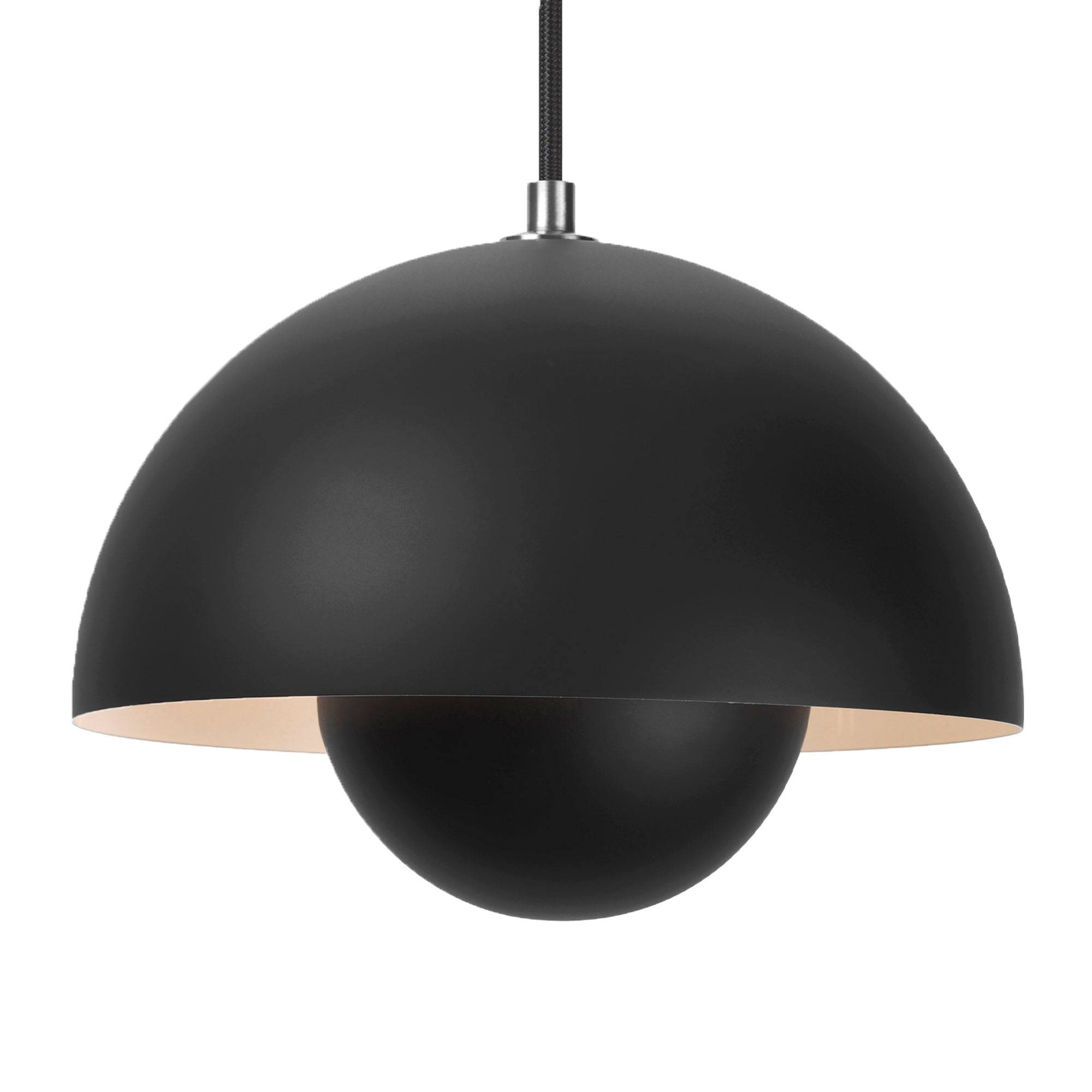 Flowerpot VP2 Pendel, Ø50 cm, af Verner Panton Matt Black.
