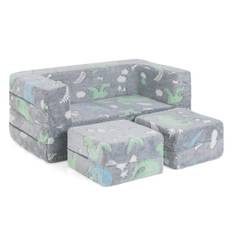 Modulopbygget børnesofa glød i mørket legesofa modulopbygget sofa dinosaur