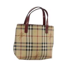 Burberry Vintage, Pre-owned, Dame, Beige, ONE SIZE, Brugt Mini Tote Taske Heste Print