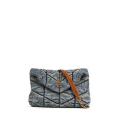 Yves Saint Laurent Vintage Yves Saint Laurent Crossbody Bag L 23cm x W 15.5cm x D 8.5cm - Crossbody Tasker Denim hos Magasin