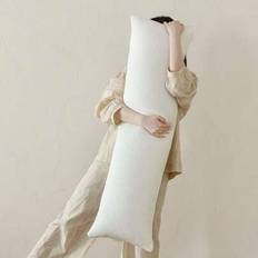 1pc, 100% Polyester Creamy White Waffle Weave Long Body Pillow Cover, Simple Style Pillowcase For Bed Farmhouse Throw Cushion Cover For Couch Modern A - Creamy White - 35*90,35*120,35*150