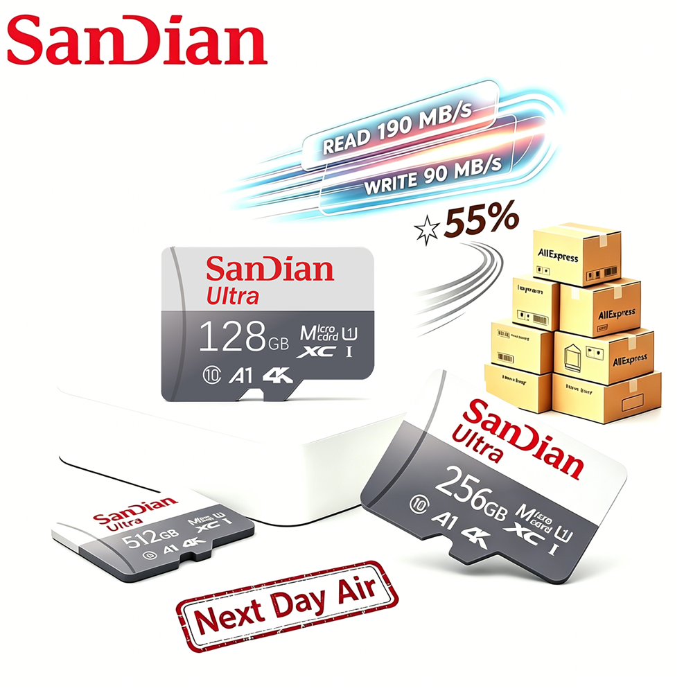 512GB SD Card High-Speed Top Quality 32GB Memory Card UHS-I U3 V30 2026 New 128GB 64GB Micro TF SD Hot Sale High Speed