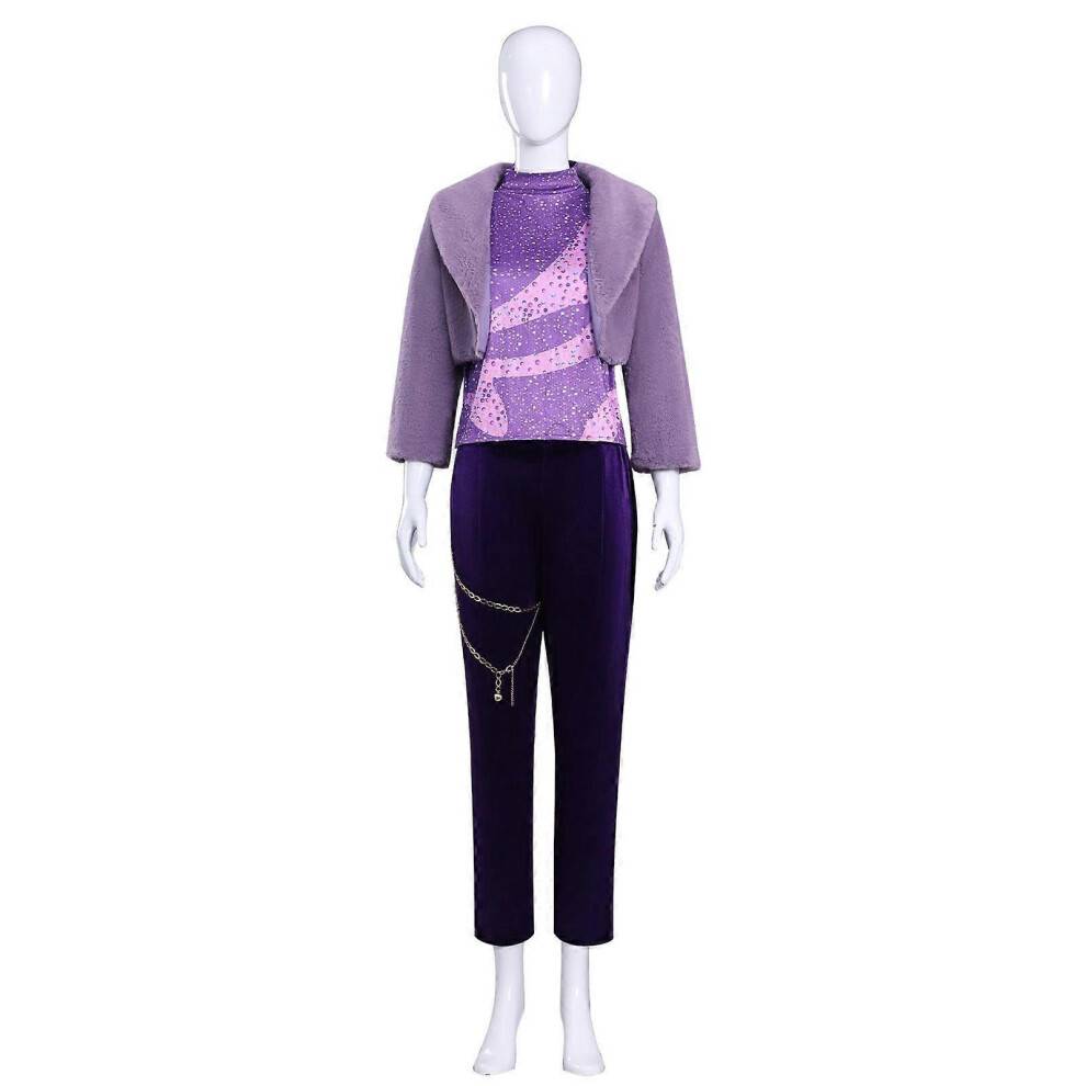 (Kids 130) Zootopia 2 Gazelle Cosplay Costume Party Fancy Dress Furry Purple Stage Outfit for Womens