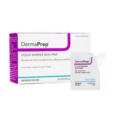 DermaRite, Skin Barrier Wipe DermaPrep Isopropyl Alcohol Individual Packet, Box Of 50