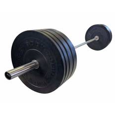 Body Solid - Chicago Extreme Bumpers skivstångsset 92,5 kg (Val av lås: Behåll fjäderlås, Val av skivstång: Ändra till 180 cm stång) - Gympaket