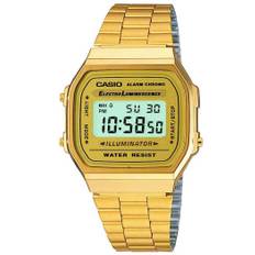 Klassisk retroklocka, färgen heter GULD - Casio A168WG-9EF