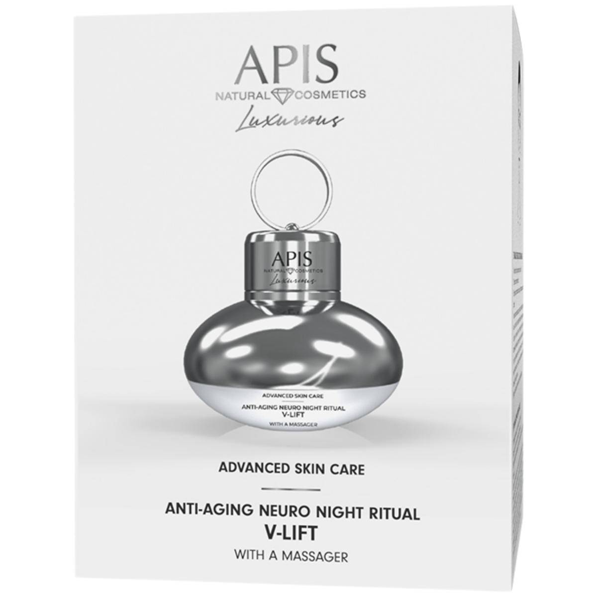 APIS - ADVANCED SKIN CARE Anti-wrinkle neuro-ritual V-LIFT for the night with a massager, 50ml