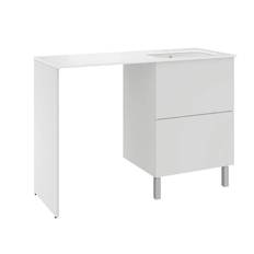 ILONA4 set, höger, 125x50x90 cm, MW Matt vit / S028 Hi-Macs Alpine white