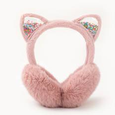 TEMU Cat Ear Headphones: Soft Fur With Sparkly Ears -