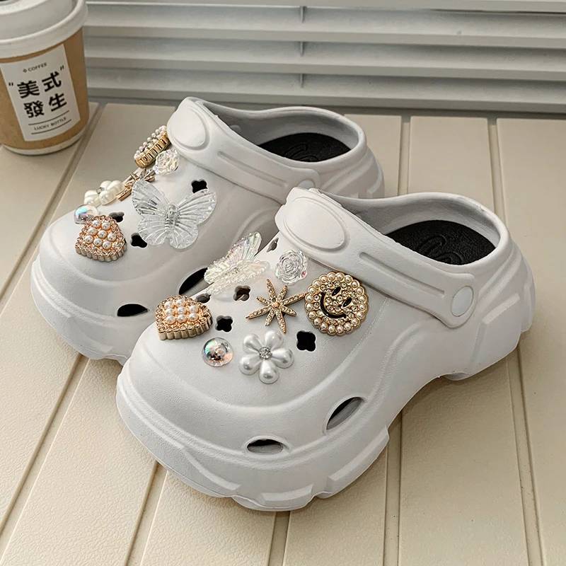 2025 Summer Girls New Toddlers Slipper Elegant Children's Causal Shoes for Princess EVA Non-slip Versatile Kids Beach Slippers