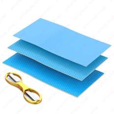 JEYI 3 Pack Silicone Thermal Pad, 100x50mm 0.3/0.5/1mm Highly Efficient Thermal Conductivity 6/10