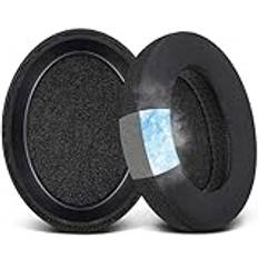 SOULWIT Kylande gel-öronkuddar för Sennheiser HD650, HD660S, HD660S2, HD600, HD6XX, HD58X, HD580, HD565, HD545, HD535 hörlurar, öronkudde med is siden tyg, extra tjocklek - Svart