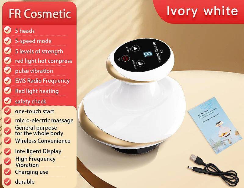 5 Speed RF Electric Guasha Scraping Massage Cupping Body Massager Vacuum Cans Suction Heating Fat Burner Anti-cellulite Massager elfben