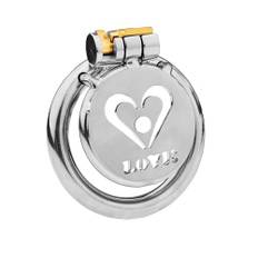 New Heart-shaped Cock Chastity Cage Man Penis Belt Male Chastity Device With Urethral Sounds Catheter Stimulate Sex Toys(55MM)