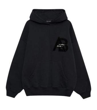 Anine Bing Jaci Hoodie Letterman, Vintage Black
