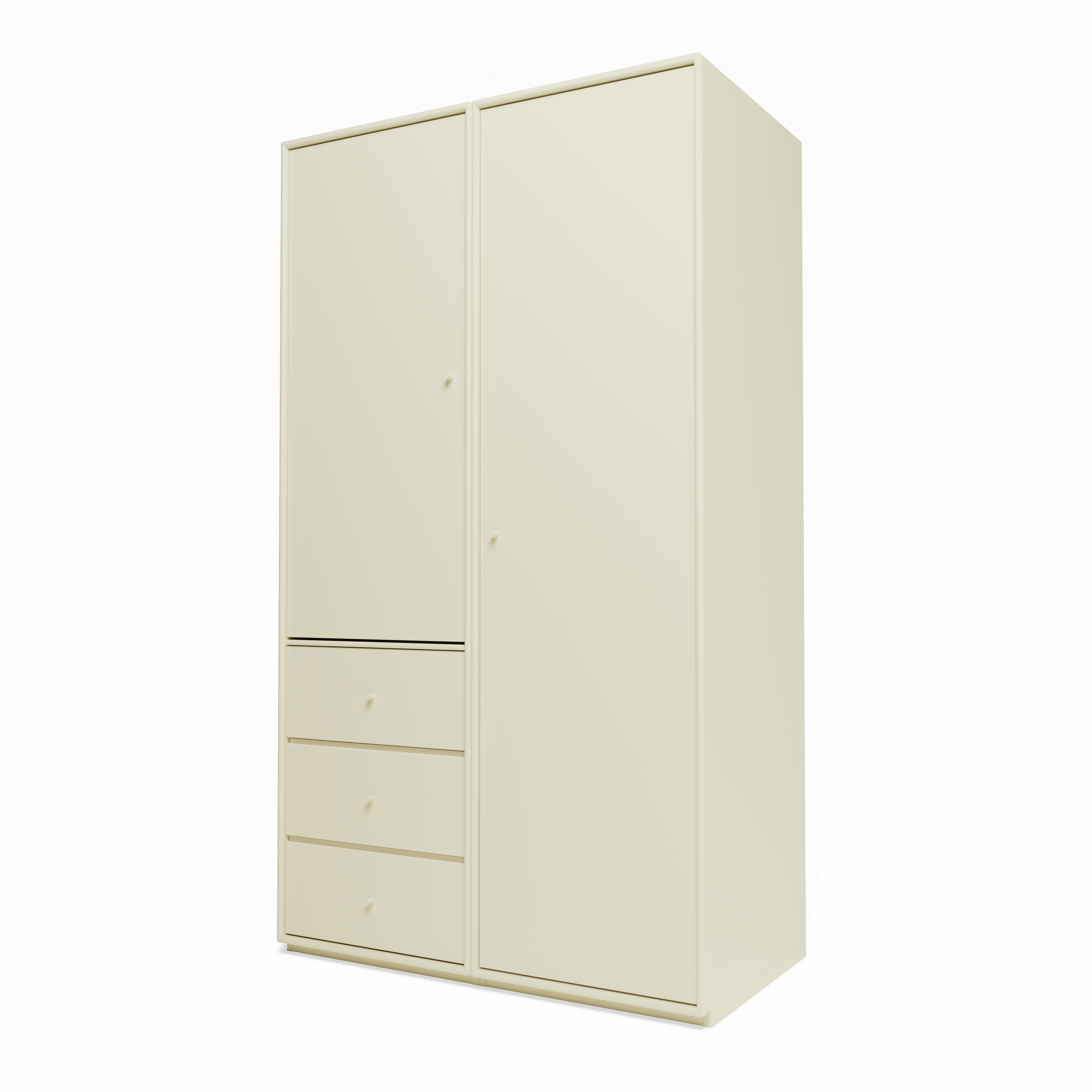 Attire III garderobe, inkl. sokkel 3 cm fra Montana Vanilla - Jacobsen Plus