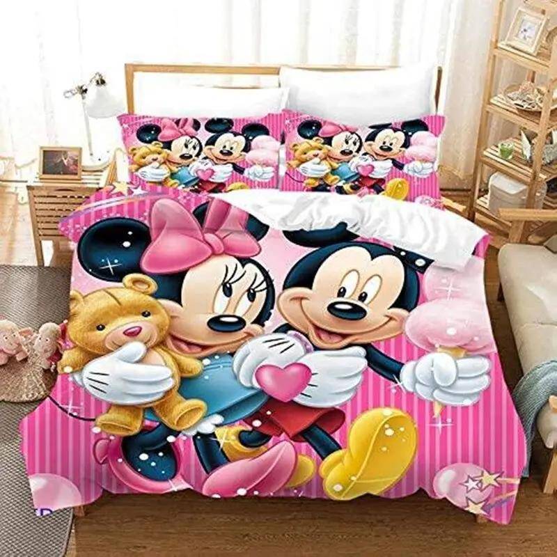 Påslakan Mickey och Minnie hand i hand, 180 x 210 cm