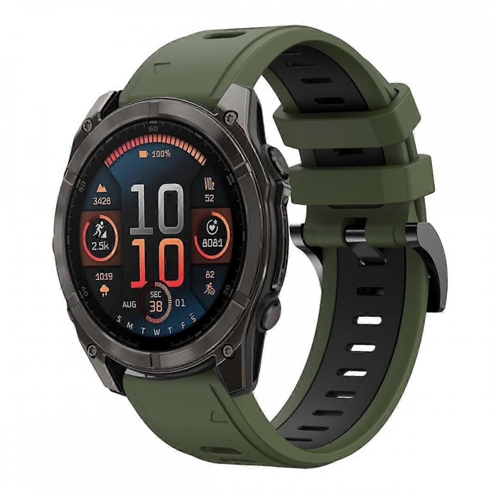 Silikonarmband kompatibelt med Garmin Fenix 8 AMOLED 47mm