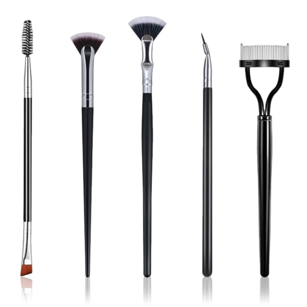 Rustfrit stål øjenvippe mascara separator til præcisionspleje, øjenvippe definerer med glatte børster og langt håndtag, multifunktionelt