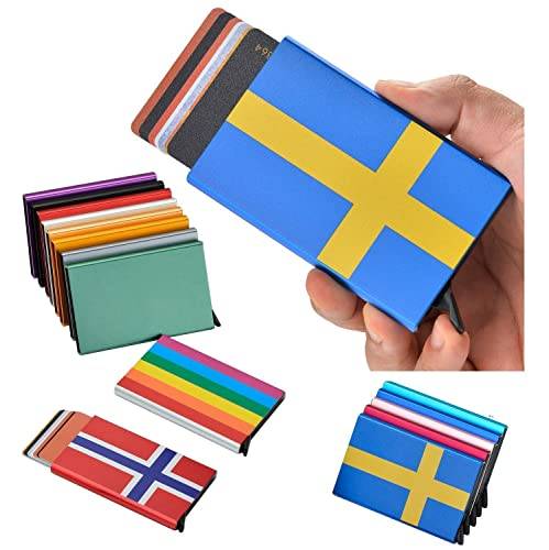 Korthållare med RFID-skydd Pop-up 15 Olika Färger - Marinblå
