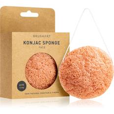 BrushArt Home Salon Konjac sponge Mild exfolierande svamp för ansikte Pink Clay 5 g