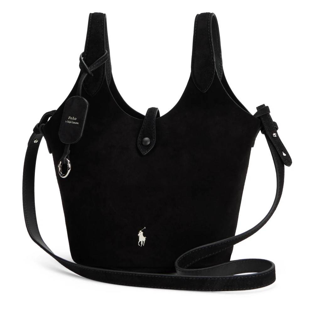 Polo Ralph Lauren Play Suede Skuldertaske - Tasker - Dame - Sort - ONE SIZE - Uld
