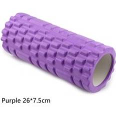 1 st 26*7.5cm fitness roll yoga foam roller fitness yoga tillbeh&#xF6;r yoga cube foam roller muskel relax skum massage roller - Lila