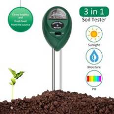 3- i -1 jord ph meter fuktighetsmätare / solljus / ph jord testkit segel ph testare för hem trädgård växter gård utomhus användning